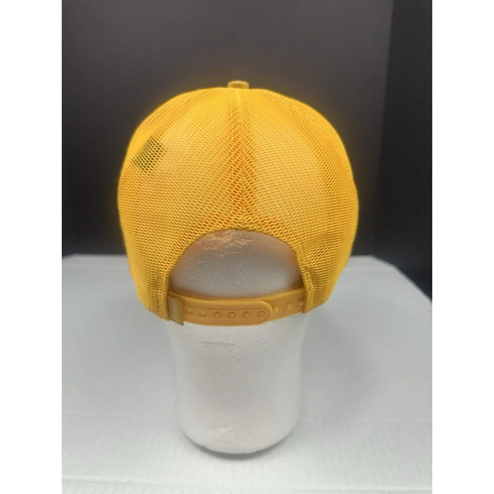 Seager Co Western Wear Trucker Hat Yellow Mesh Snapback Cap Patch High Crown